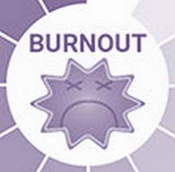 Burnout Zeichnung lila